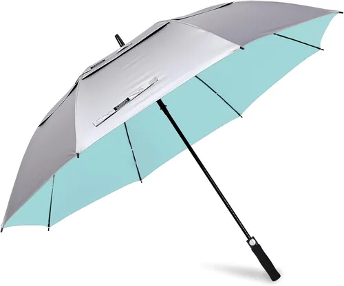 Vista 5 de G4Free Paraguas de golf con protección UV de 47/54/62/68 pulgadas, con apertura automática, doble toldo con ventilación de gran tamaño, extra