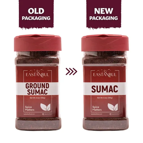 Vista 3 de Eastanbul Sumac Spice, 6.4 onzas, zumaco molido, condimento de especias turcas Fresh Farm para platos mediterráneos y platos de Oriente Medio, polvo