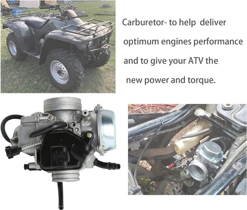 Vista 2 de Carburador TRX350, compatible con carburador Honda Rancher 350 (2000-2006) - Carburador TRX350 compatible con TRX350TM, TE, ES, FE, FM - Nuevo
