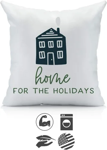 Vista 22 de Oh, Susannah Funda de almohada de 18 x 18 pulgadas con texto en inglés "Baby Its Cold Outside So Let's Cuddle", funda de almohada de Navidad