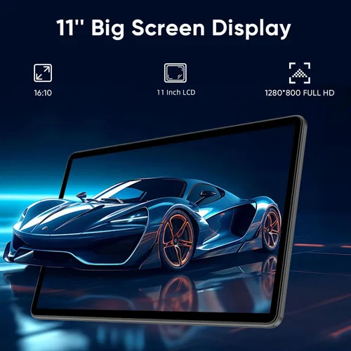 Vista 2 de WXUNJA Tablet Android 15, tabletas de 11 pulgadas con procesador Octa Core, 12 GB de RAM 128 GB de ROM 1 TB de expansión, Widevine L1, batería