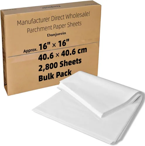Vista 27 de Cuadrados de papel pergamino pequeños comerciales de 4 x 4 pulgadas (43,200 hojas), sin blanquear, antiadherentes, precortados, para envoltorios