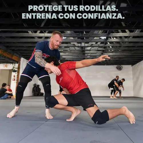 Vista 4 de Gold BJJ Rodilleras para Jiu Jitsu, Wrestling y MMA - Juego de 2 (pequeño)