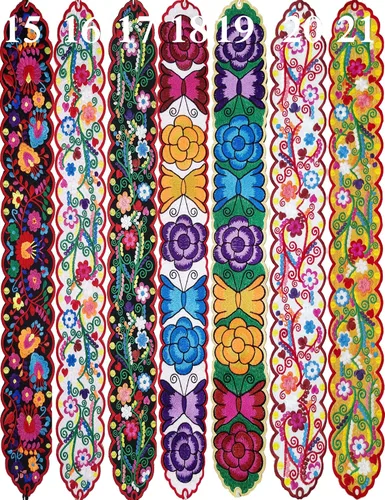 Vista 6 de YZXDORWJ CinturÃ³n mexicano para mujer, diseÃ±o bohemio, floral, tradicional, fiesta