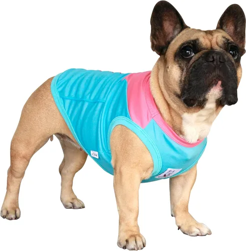 Vista 31 de iChoue - Camisetas de rayas de algodón 100% transpirable para Bulldog francés, chaleco de Halloween para perros medianos, camisetas Frenchie Pug
