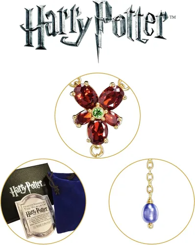 Vista 4 de The Noble Collection Hermione Granger - Collar de cristal rojo, chapado en oro, no aplicable