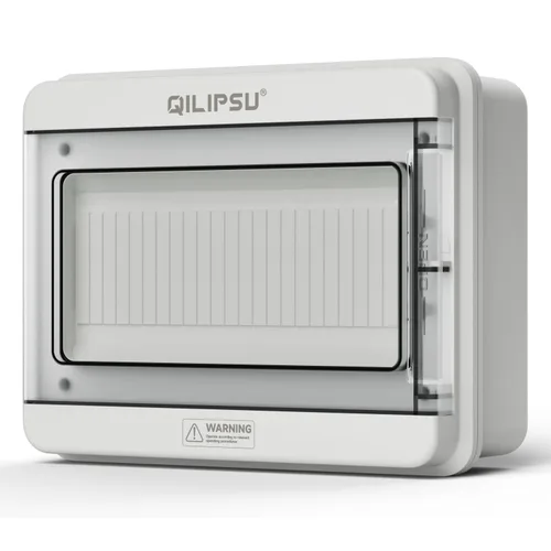 Vista 9 de QILIPSU Caja de Disyuntores de Carril DIN de 6 Vías UL94-V0 PC/ABS IP65 Carcasa de Distribución Impermeable con Barras Colectoras Más Largas