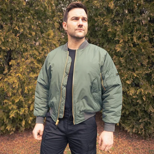 Vista 2 de Rothco Enhanced Nylon Bomber Jacket Flight Style Cold Weather Winter Coat