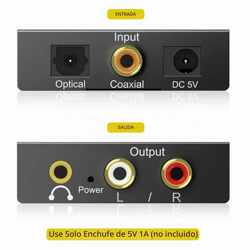 Vista 3 de Conversor de audio digital a analógico Negro