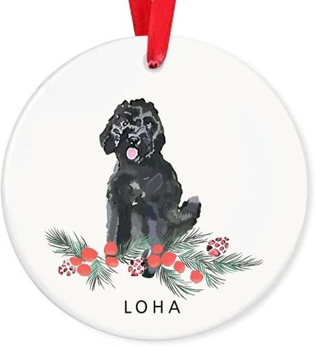 Vista 15 de Adornos de Navidad personalizados para perros, Adorno personalizado de perro boyero de Berna de Zmoicky, Adorno conmemorativo personalizado