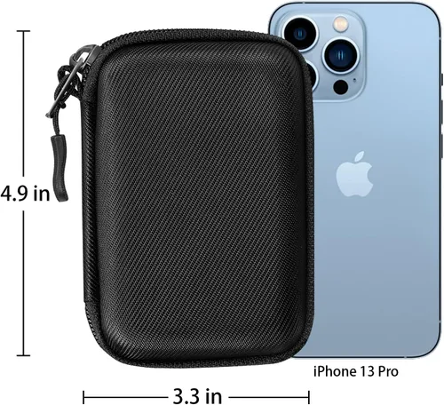 Vista 7 de Carcasa rígida para Freestyle Libre 3 2 / Libre Reader Estuche de transporte ligero a prueba de golpes para diabéticos con clip y asa (negro)