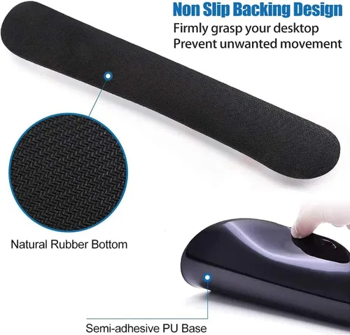 Vista 7 de Alfombrilla de mouse con soporte para muñeca, almohadilla ergonómica de gel para bebé, elefantes con girasol, juegos de escritura fáciles