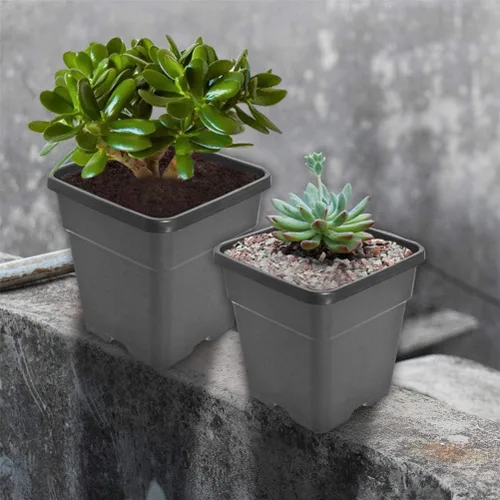 Vista 8 de Macetas cuadradas para vivero, macetas de cultivo para plantas de suelo, 0.63 galones, 10