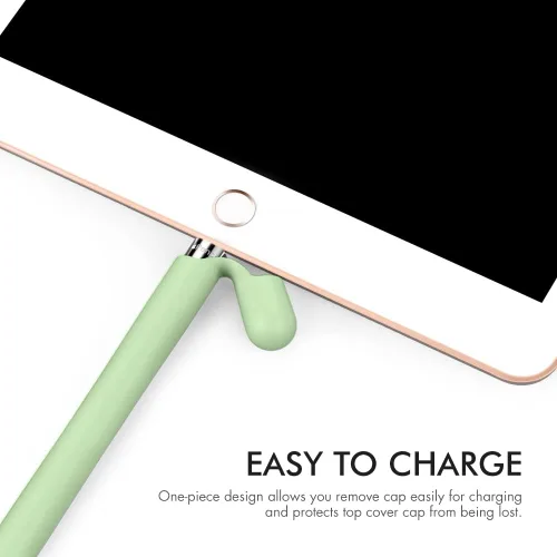 Vista 4 de AhaStyle Funda protectora de silicona antideslizante [kit de correas de adaptador de cable añadido] compatible con iPad Pencil de 1ª