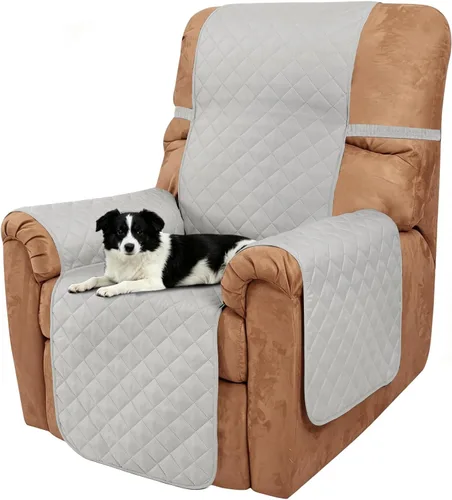 Vista 28 de Fundas para Silla Reclinable Reversibles Funda de Sofá para Mascotas Protector de Muebles Lazy Boy (Silla 23'', Beige/Beige)