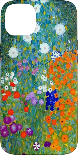 Vista 15 de Funda para iPhone 16 Gustav Klimt Flower Garden
