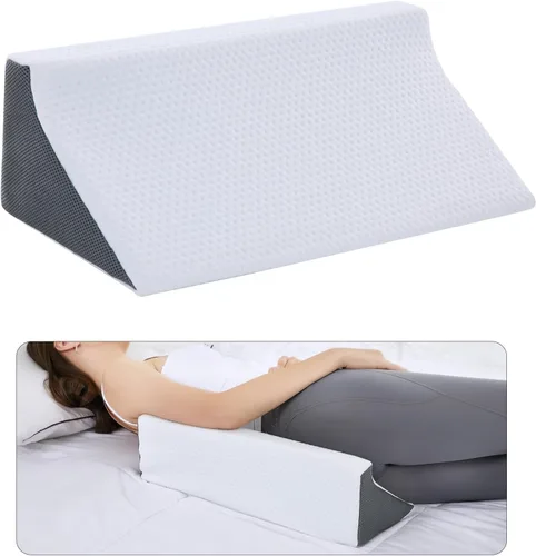 Vista 8 de Almohada de cuña para cama Touchutopia para dormir, almohada de cuña triangular de 8" 24" 24", parte superior de espuma viscoelástica refrescante
