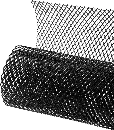 Vista 7 de Malla de rejilla para automóvil, 40 x 13 pulgadas, malla de aluminio multifuncional con orificio rómbico de 3 × 0.236 in, cubierta protectora