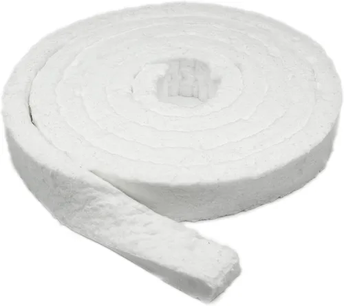Vista 8 de Lynn Manufacturing Tira de fibra cerámica alternativa en manta, 2200°F clasificado, 1" x 1/2" x 300", Junta de alta temperatura para caldera, estufa