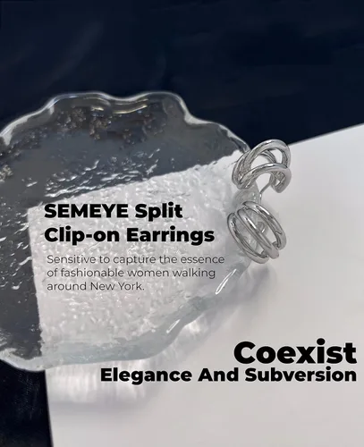 Vista 2 de SEMEYE - Aretes de aro con clip grueso para mujer, ligeros, chapados en oro de 18 quilates, sin perforaciones, hipoalergénicos, regalo de joyería