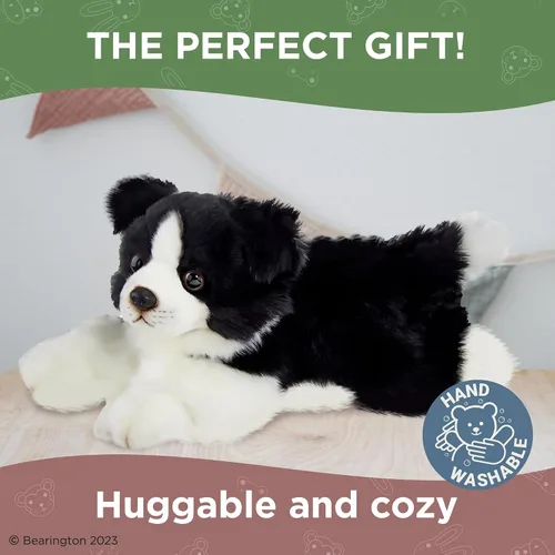 Vista 5 de Perro de peluche de la colección Bearington, perro de peluche realista, Border Collie, pastor alemán, lindos peluches para niños, niños y niñas - 33