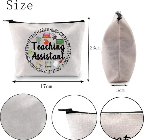 Vista 6 de POFULL Regalo de agradecimiento para asistente de maestro, regalo de asistente de enseñanza, regalo de jubilación, asistente de enseñanza, bolsa
