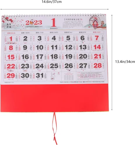 Vista 2 de LUOZZY Calendario lunar chino tradicional 2025, calendario de pared, calendario del año de la serpiente, calendario de año nuevo para oficina