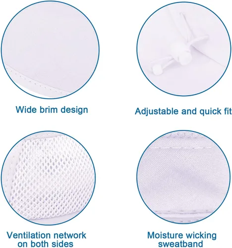Vista 6 de SimpliKids Sombrero de sol para niños pequeños 50+ UPF de ala ancha con protección solar