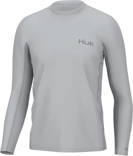 Vista 41 de HUK Camisa de manga larga Icon X para hombre, camisa de pesca de alto rendimiento Azul celeste