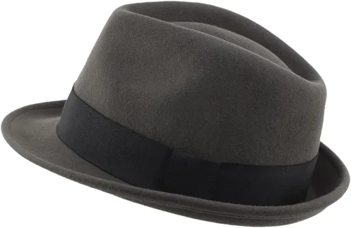 Vista 23 de Home Prefer Sombrero de invierno de fieltro de lana para hombre Sombrero de ala corta Fedora