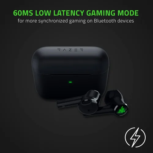 Vista 3 de Razer Hammerhead True Wireless X Earbuds: controladores personalizados de 0.512 in - Bluetooth 5.2 con emparejamiento automático - Modo de juego