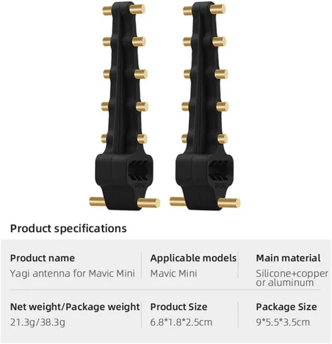 Vista 7 de CALIDAKA 1 par 5.8 GHz Yagi-UDA antena de señal amplificador de rango Extensor Plug and Play para DJI Mavic Mini