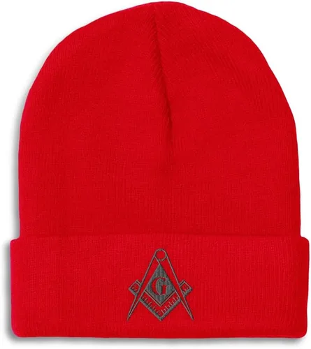 Vista 7 de Speedy Pros Gorros para hombres Mason Gray Thread Bordado Construcción Sombreros de invierno para mujeres Gorra de cráneo acrílico 1 tamaño Solo