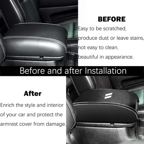 Vista 5 de YOSRTER Accesorios para Dodge Durango 2011-2018 2019 2020 Funda para reposabrazos de consola central, caja interior, decoración de reposabrazos