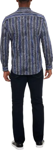 Vista 5 de Robert Graham Camisa tejida de manga larga de la Vía Láctea para hombre