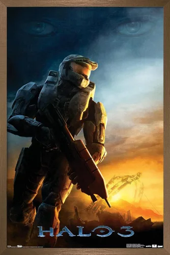 Vista 12 de Trends International Halo 3 - Póster de pared del Despertar, 14.725 x 22.375 pulgadas, versión con marco de madera tipo granero