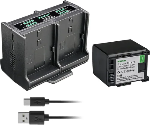 Vista 9 de Kastar Cargador de batería cuádruple compatible con Canon BP-820 BP820, BP-828 BP828, cargador CG-800 CG800, Canon XA60, Canon XA65, Canon XA70