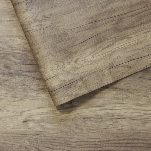 Vista 10 de BOMENG Rollo de Papel de Contacto de Madera de Nogal Grueso Marrón con Textura de Grano de Madera Despegar y Pegar Papel Tapiz Autoadhesivo Película