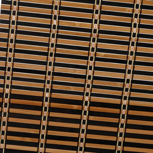 Vista 3 de Persiana romana de bambú sin cordón, para ventana, con cenefa de 8 pulgadas (café y tostado, 24 pulgadas de ancho x 64 de largo)