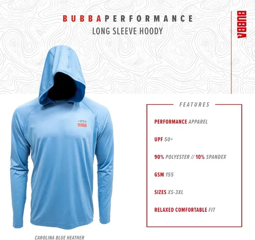 Vista 3 de bubba Sudadera con capucha de estilo de vida definitivo con materiales que absorben la humedad para pesca y uso activo al aire libre