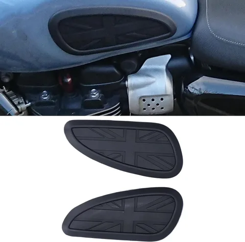 Vista 8 de KIMISS Almohadilla de Rodilla para Tanque de Motocicleta, Protector de Almohadilla Adhesiva para Tanque de Combustible de Goma Repuesto para T100