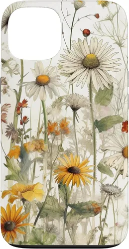 Vista 7 de Wildflowers Botanical Daisy Flowers Dandelion Dragonfly Case for iPhone 17