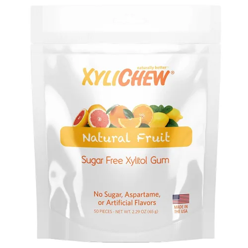 Vista 31 de Xylichew Goma de mascar 100% xilitol sin OMG, sin aspartamo, sin gluten y sin azúcar, cuidado bucal natural, alivia el mal aliento y la boca seca