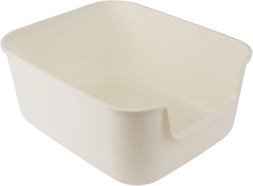 Vista 8 de Caja de arena grande para gatos con lados altos, cajas para gatos de interior, bandeja de arena para gatos para gatitos, caja de arena con entrada