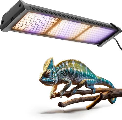 Vista 8 de Lámpara LED regulable UVB para reptiles, 8000 horas de duración UVB para una vida útil mucho más larga, ciclos ajustables de 4/8/12 horas, adecuada