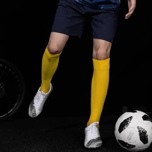 Vista 2 de GRAPMKTG Paquete de 3 calcetines de fútbol, béisbol, sóftbol para jóvenes, mujeres y hombres, calcetines de fútbol hasta la rodilla para niños