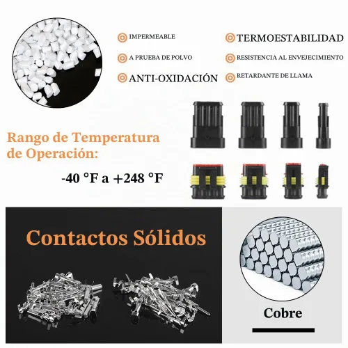Vista 3 de MUYI - Conector de terminal de serie de cable impermeable de 1.5mm (Conector de 1-4 pines (384 piezas))