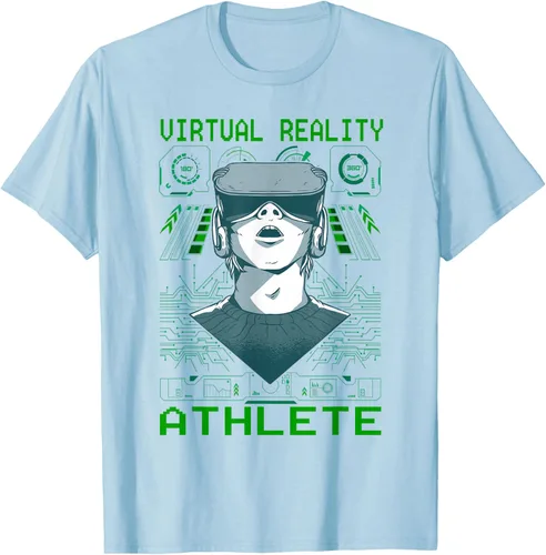 Vista 28 de Playera divertida de realidad virtual para atleta VR Gamer Negro