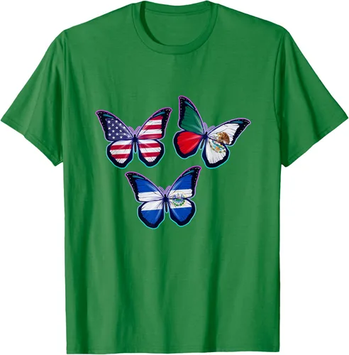 Vista 5 de Multiculti Heritage. Camiseta El Salvador México y Estados Unidos