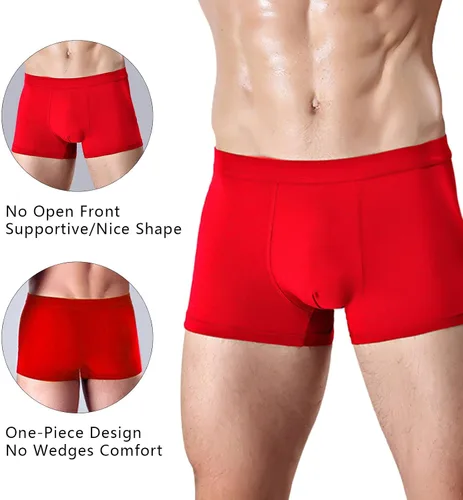 Vista 2 de AMZCHPC Calzoncillos tipo bóxer de algodón para hombre, paquete de 5